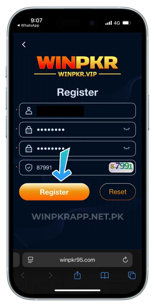 winpkr-register-page